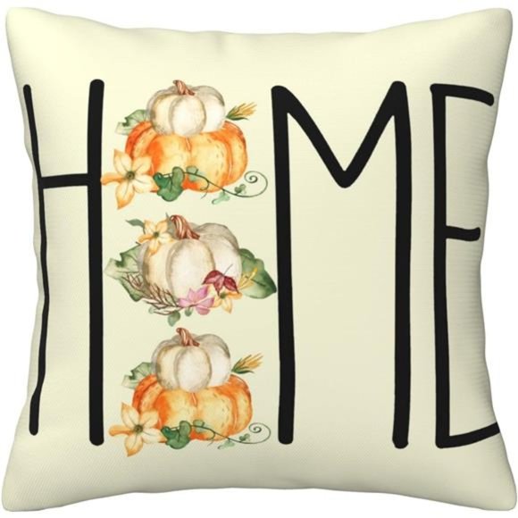 Set of 4 Thanksgiving Fall Pillow Covers Decorations 18x18 Inches - Picture 2 of 6